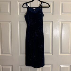 Limited Too Black Sheath Midi Dress Spaghetti Strap